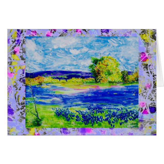 goutte d'eau fleur sauvage du bleuet (Devant horizontal)