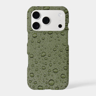 Gouttelettes d'eau vert olive