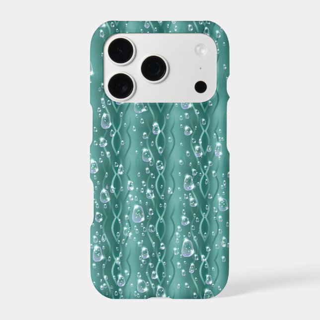 Gouttes de pluie sur du métal vert (Verso)