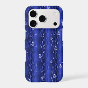gouttes de pluie sur le métal bleu