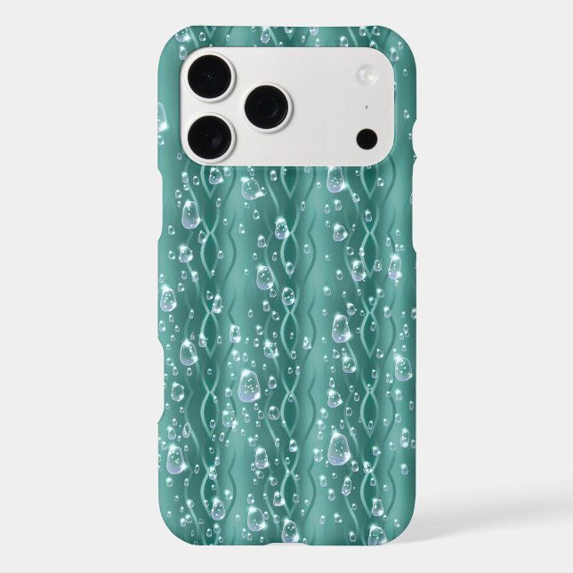 Gouttes de pluie sur métal vert (Verso)
