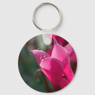 gouttes de rosée sur porte-clés fleur