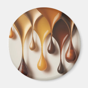 Gouttes Dorées - Art Liquide Luxe - Magnet