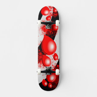 Gouttes Rouges – Conception de Skateboard Abstrait