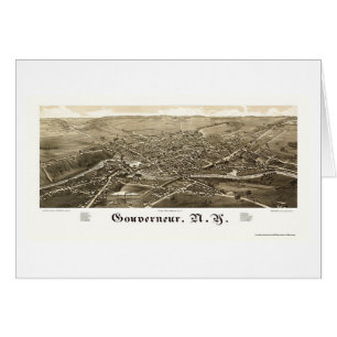 Gouverneur, carte panoramique de NY - 1885