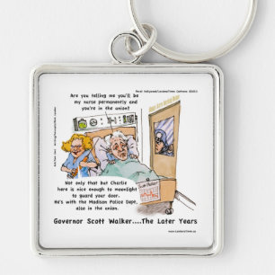 Gov Scott Walker Funny Satirical Gifts Tees Etc Keychain