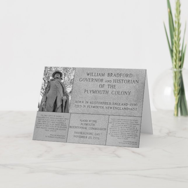 Gov William Bradford collage Card (Front)