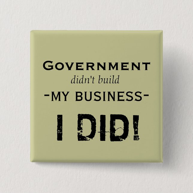 Government... 2 Inch Square Button (Front)