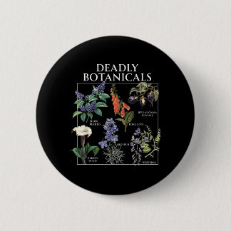 Government Agencydly Botanicals Herbology Flower 2 Inch Round Button