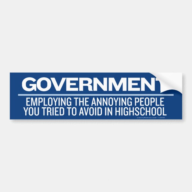 Government Bumper Sticker (Front)