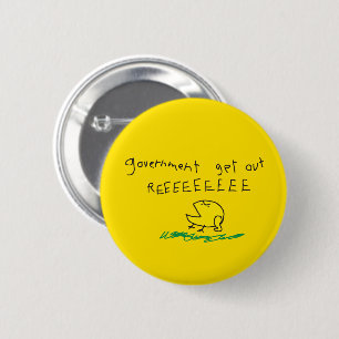 Government get out REE SNEKRIGHT Gadsden Flag 2 Inch Round Button