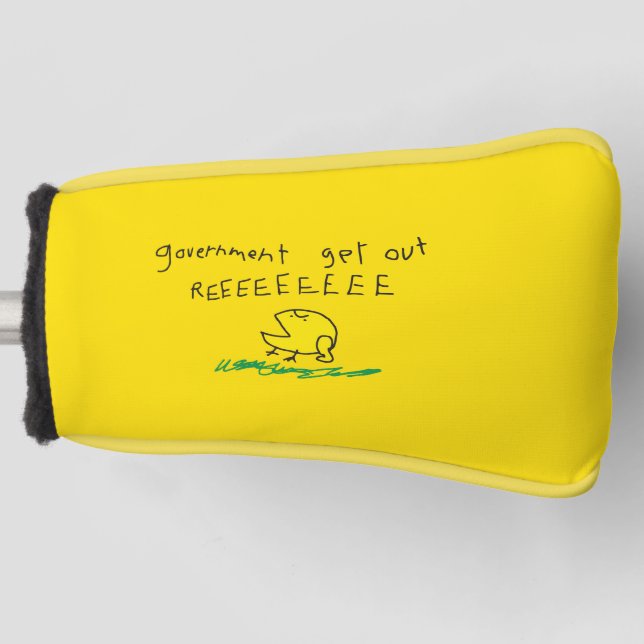 Government get out REE SNEKRIGHT Gadsden Flag Golf Head Cover (Front)