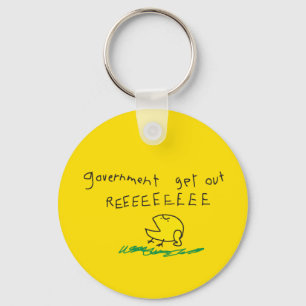 Government get out REE SNEKRIGHT Gadsden Flag Keychain
