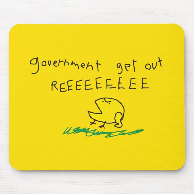Government get out REE SNEKRIGHT Gadsden Flag Mouse Pad (Front)