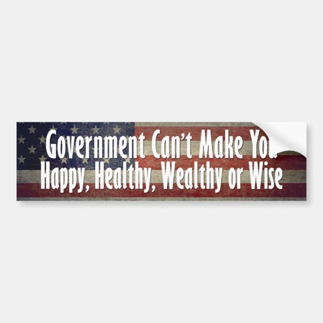 Government is the Problem - Not the Solution Bumper Sticker (Front)