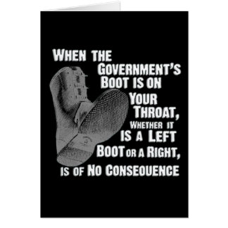 Government Jack Boot On Your Neck
