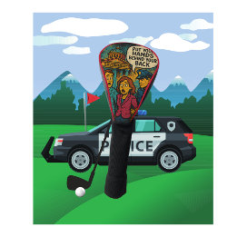 Government Put Your Hands Behind Your Back Golf Head Cover