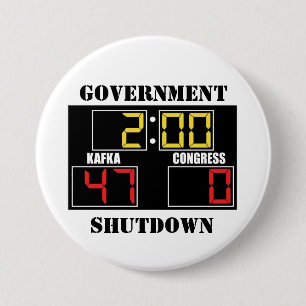 Government Shutdown 3 Inch Round Button