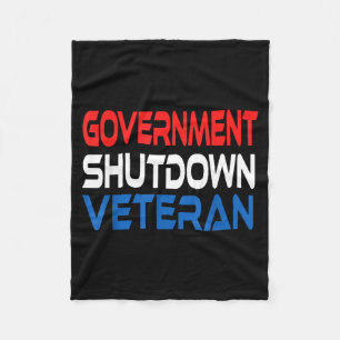 Government Shutdown Veteran Fleece Blanket