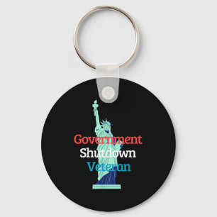 Government Shutdown Veteran  Keychain