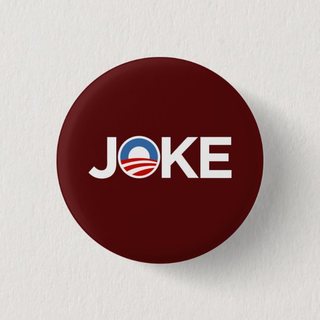 Governments a Joke (Burgundy) 1 Inch Round Button (Front)