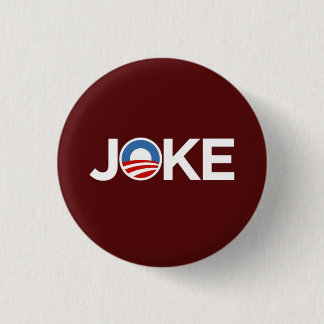 Governments a Joke (Burgundy) 1 Inch Round Button