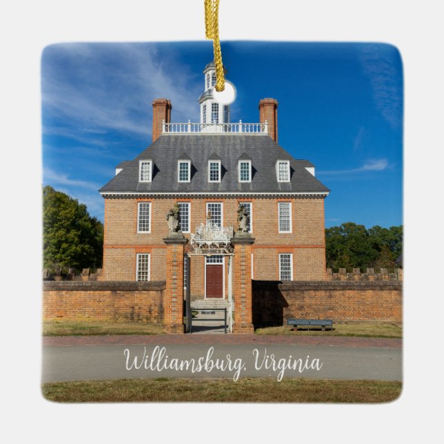 Governors Palace in Williamsburg VA Ceramic Ornament (Front)