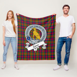 Gow Clan Badge Tartan Plaid Fleece Blanket