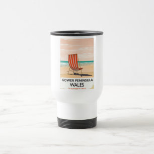 Gower Peninsula Wales vintage travel poster Mug