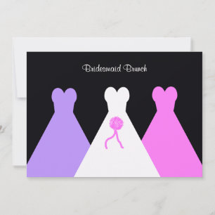 Gowns Bridesmaid Luncheon ou Brunch Invitation
