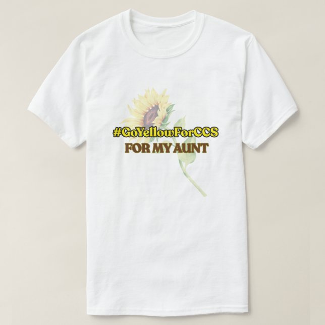 #GoYellowForCCS - Aunt Tshirt (Design Front)