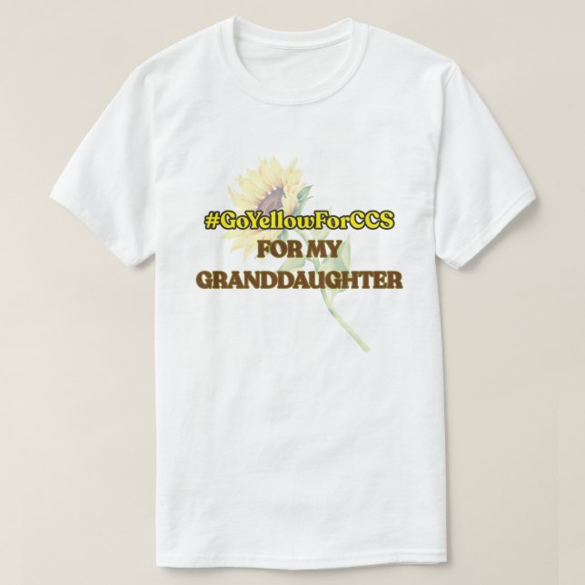 #GoYellowForCCS - Granddaughter Tshirt (Design Front)