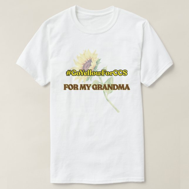 #GoYellowForCCS - T-shirt grand-mère (Design devant)