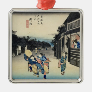 Goyu: Waitresses Soliciting Travellers Metal Ornament