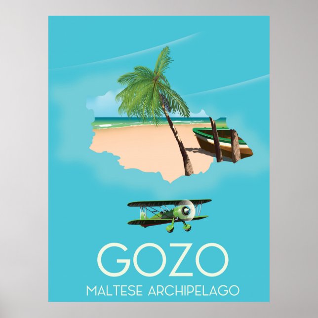 Gozo, archipel maltais Carte poster Voyage . (Devant)