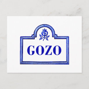Gozo, Granada Street Sign Postcard