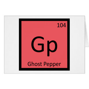 Gp - Chimie du piment fantôme Symbole du tableau p