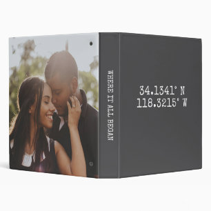 GPS Coordinates and Photo Personalized Binder