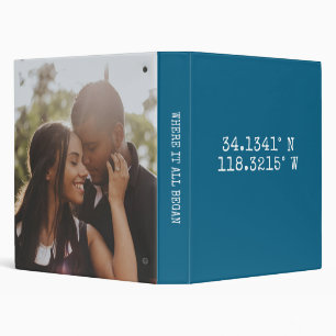 GPS Coordinates and Photo Personalized Binder