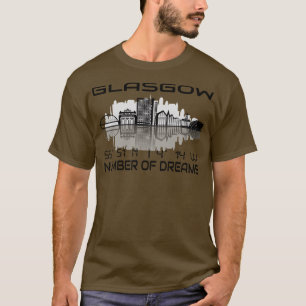 GPS Coordinates City Glasgow Skyline Dream City 3 T-Shirt