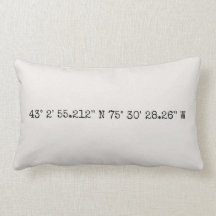 GPS Coordinates Pillow | Special Place Gift