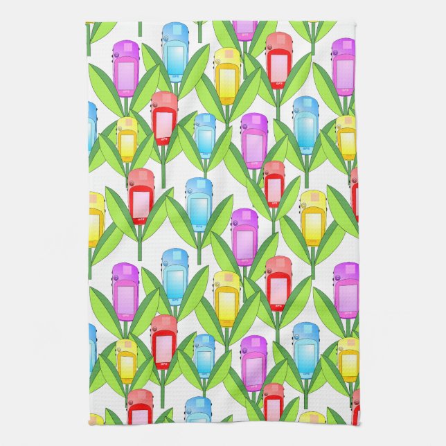 GPS Flowers Kitchen Towel (Vertical)