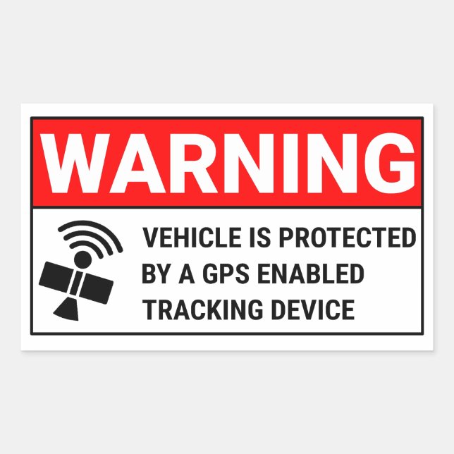 GPS Tracking Device Sticker (Front)