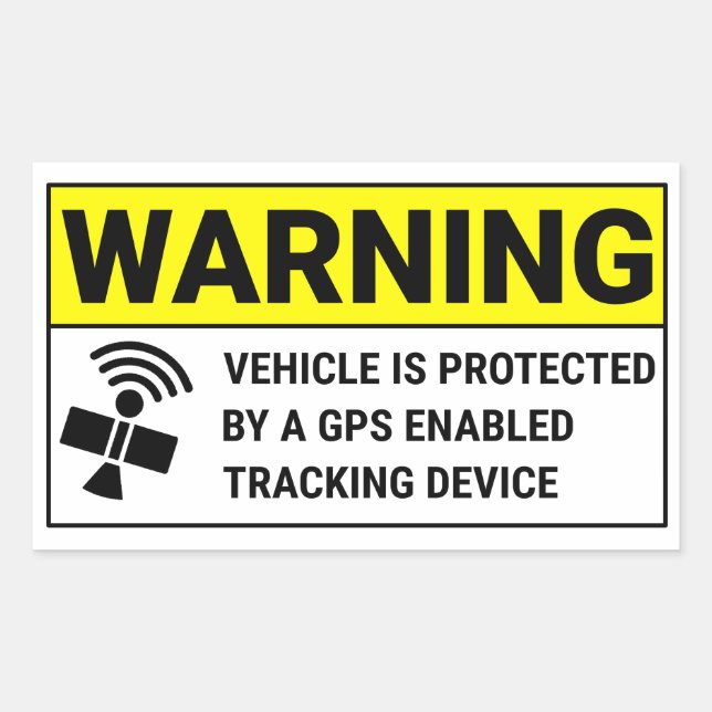 GPS Tracking Device Sticker (Front)