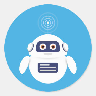 GPT Chatbot - Robot with Artificial Intelligence Classic Round Sticker