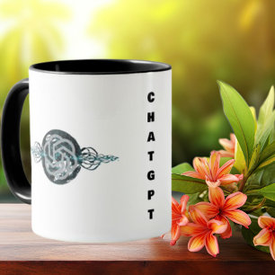 GPT minimaliste conversation de café Mug