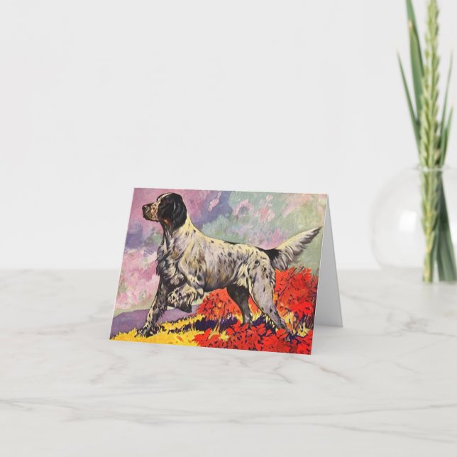 GR8 ENGLISH SETTER Llewellin setter on point CARD (Front)