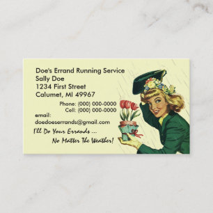GR8 Retro Business Card Errand Running Services
