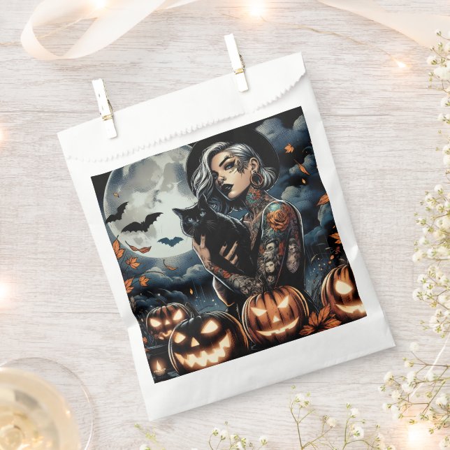 Grab a Broom | Witch Themed Halloween Party Favour Bag (Clipped)