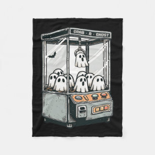 Grab A Ghost Claw Machine Arcade Funny Halloween K Fleece Blanket